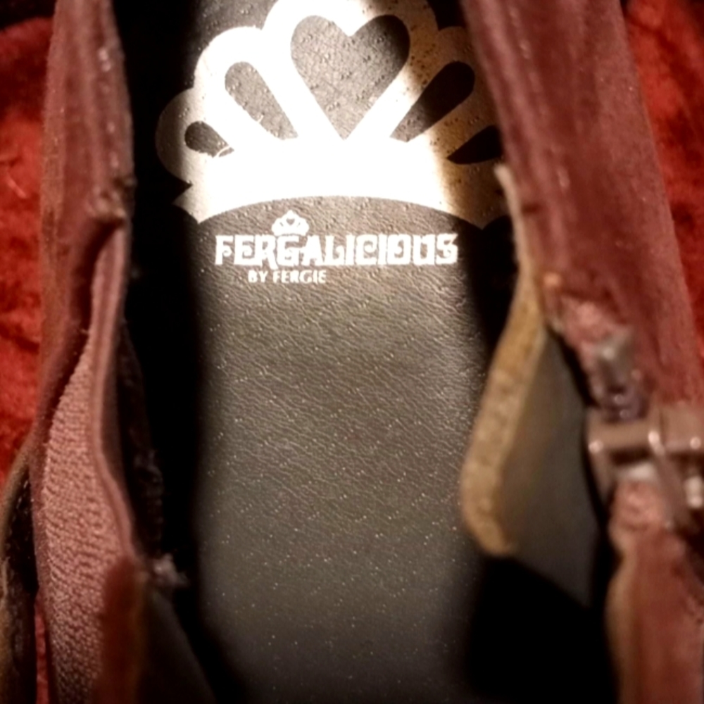 Fergilicious grey heeled boot